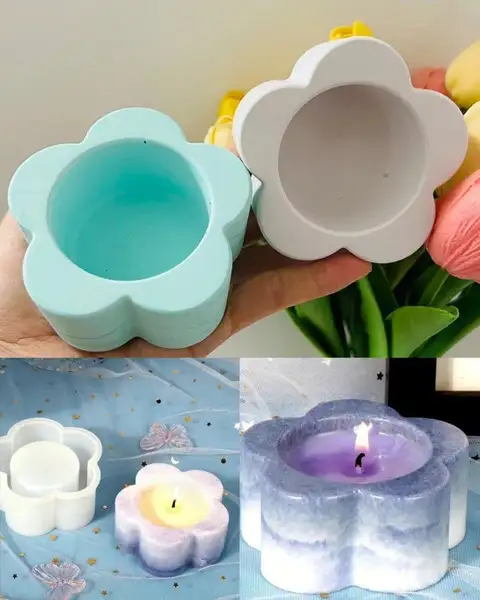 قالب جاشمعی طرح گل